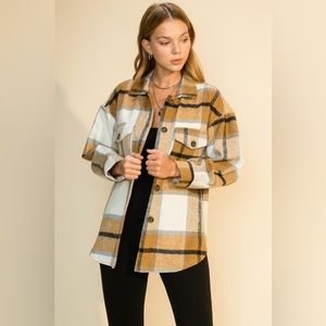 BROWN CAMPFIRE SHACKET